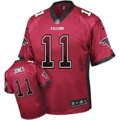 Nike Falcons #11 Julio Jones Red Team Color Youth Stitched NFL Elite Drift Fashion Jersey